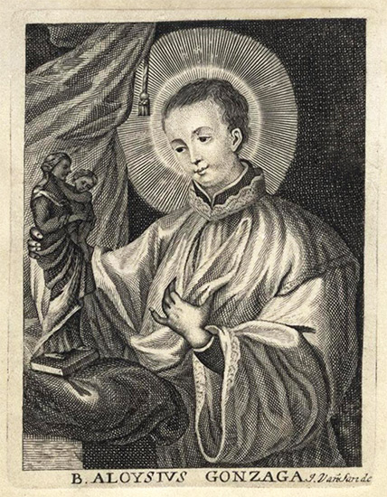 St Louis de Gonzague, religieux (jésuite), patron de la jeunesse