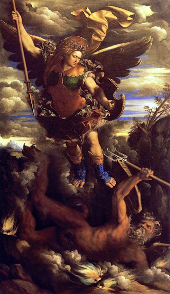 Dosso Dossi (1489-1542), Saint Michel terrassant Satan